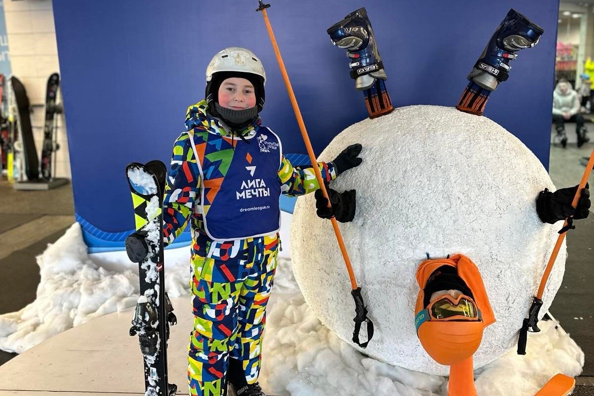 Артем Кладов продолжает занятия на склоне, радуемся его успехам