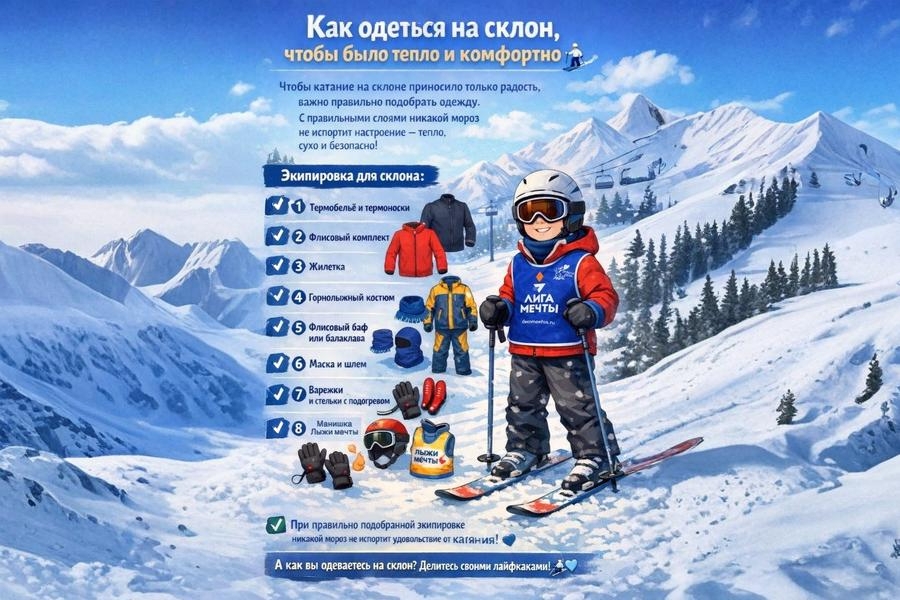 Как одеться на склон, чтобы было тепло и комфортно