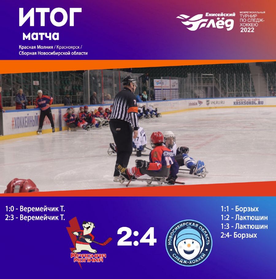 &laquo;Сборная Новосибирской области&raquo; забивает 4 шайбы и одерживает победу с матче с &laquo;Красной Молнией&raquo;!