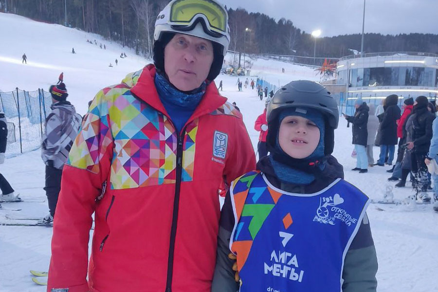 Миша Фролов на склоне