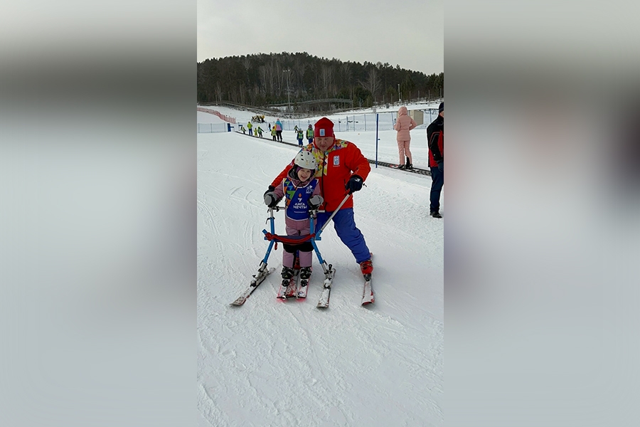 Савельева Мария впервые на занятии по программе «Лыжи мечты Красноярск»