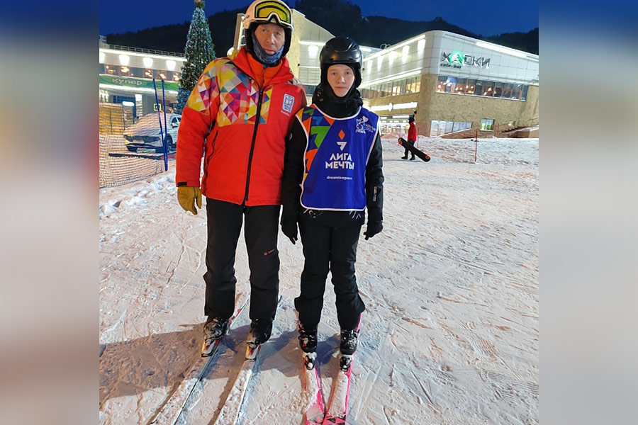 Моисеева Ульяна на занятии «Лыжи мечты Красноярск»