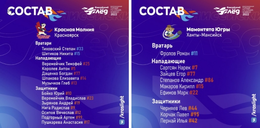 Составы на игру