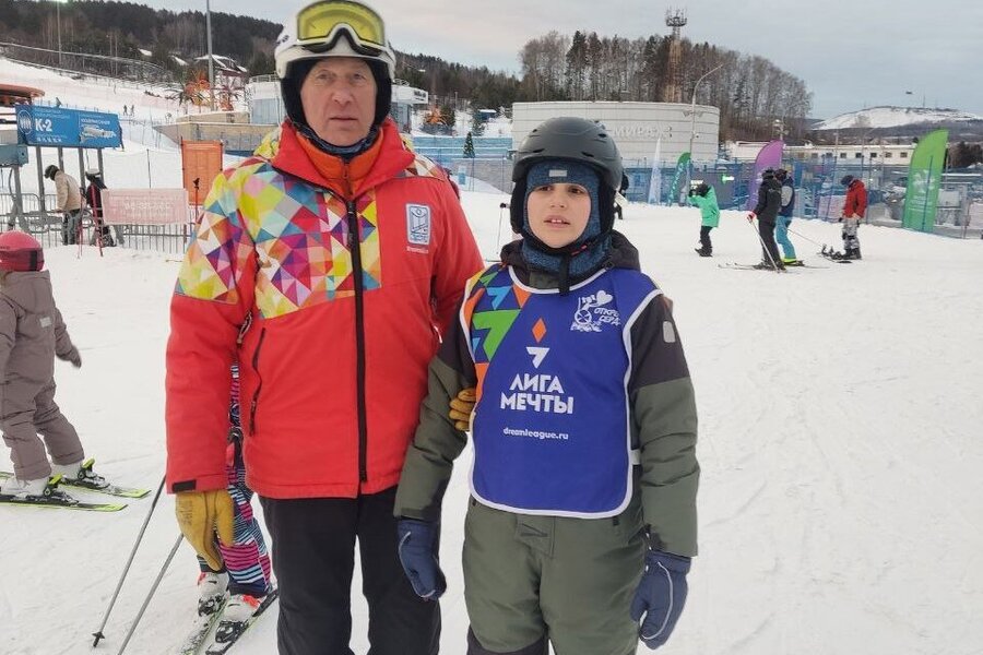 На склоне Миша Фролов